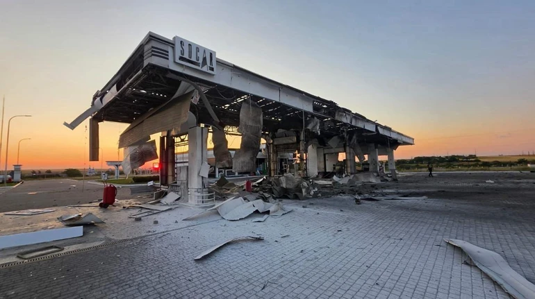 Російські війська двічі атакували АЗС SOCAR поблизу Миколаєва